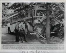 1954 Press Photo Joseph Ernest Was Killed When Bus Crushed The Car He's Riding picture