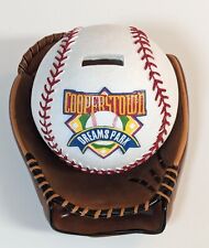 Cooperstown Dreams Park Baseball and Glove Coin Bank, Excellent Condition  picture