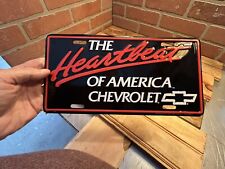 THE HEARTBEAT OF AMERICA CHEVROLET ALUM LICENSE PLATE-MADE USA CHVROLET CHEVY SS picture