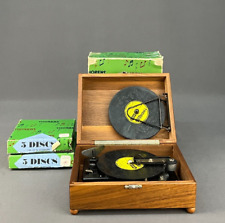 Vtg Thorens Disc Music Box with 15 Discs; Made in Switzerland;  Mint picture