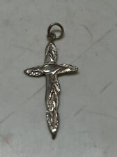 Sterling Silver Handmade Nail Cross Pendant Rare Crucifix Vtg 5G picture