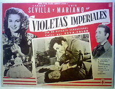 VIOLETAS IMPERIALES Carmen Sevilla, Luis Mariano ORIGINAL LOBBY CARD, '52 picture