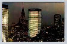 Manhattan NY-New York, Pan Am Building, Antique, Vintage Souvenir Postcard picture