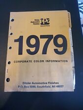 VTG Ditzler Automotive Production Color Book Paint Chips 1979 Cars  Sample picture