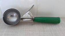 Vintage Baker's & Chef's Lever Action Ice Cream Scoop Green Handle Pre-owned picture