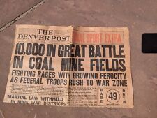 Sept 2 1921 Denver Post Babe Ruth Stats Plus 10,000 Coal Miners Battle $9.95 picture