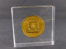 1987 MACO Bronze Scottish Rite US Constitution Bicentennial Medal in Lucite GOOD picture