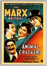 Marx Brothers Animal Crackers Poster unused Postcard perfect for postcrossing picture