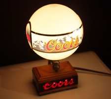 Vintage Coors Globe Lamp Tabletop Bar Display with Flashing Logo RARE Version picture