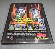 Topps Baeball Cards Roger Clemens Nolan Ryan 1999 Print Ad Framed 8.5x11  picture