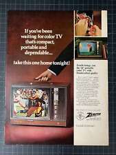 Vintage 1968 Zenith Televisions Print Ad picture