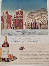 1943 Philadelphia Blended Whiskey  Fortune WW2 Print Ad Snow Hospitality Horse picture