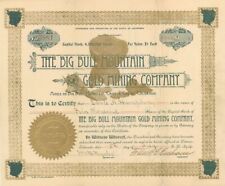 Big Bull Mountain Gold Mining Co. - Colorado Mining Stock Certificate - Mining S picture