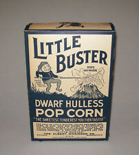 Old Antique Vtg 1920s Little Buster Dwarf Hulless Popcorn Box W/ Brownie Graphic picture