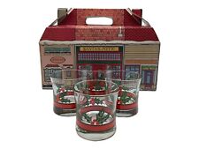 Libby Vintage Holiday Glasses in Cardboard Carry Case picture