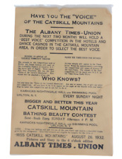 1932 Catskill Mountain Voice & Bathing Beauty Competition Advertising Display picture
