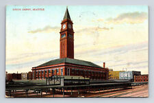 1909 Union Train Depot Seattle WA World's Fair Cancel Postcard picture