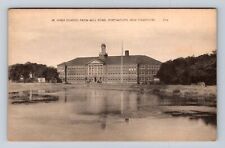 Portsmouth NH-New Hampshire, High School From Mill Pond, Vintage Postcard picture