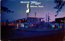 Downtown Travelodge Bellevue Washington Vintage Hotel Motel Postcard picture