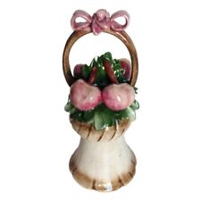 Rare Nuova Capodimonte F.lll Savastano Fruit Basket Porcelain Bell Italy Signed picture