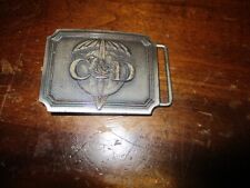 militaria chutes and daggers belt buckle picture