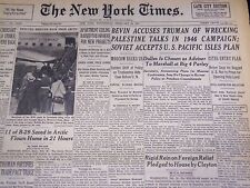 1947 FEB 26 NEW YORK TIMES - BEVIN ACCUSES TRUMAN WRECKING PALESTINE - NT 1412 picture
