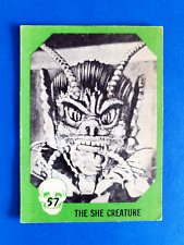 1961 Nu-Card Horror Monster Green Series Card #57 The She Creature - Gray Back picture