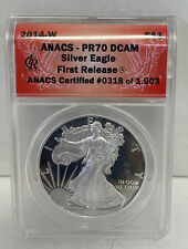 2014-W ANACS  PR70 $1 American Silver Eagle First Release 0318/1903 picture