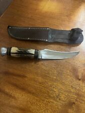 Edge Brand Solingen Germany Stag Hunting Knife 496 great condition w Case picture