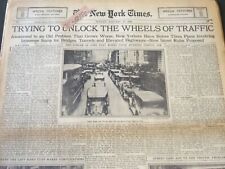 1929 JAN 20 NEW YORK TIMES AUTO - TRYING TO UNLOCK WHEELS OF TRAFFIC - NT 6624 picture