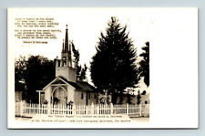 RPPC Postcard Los Angeles CA The Little Chapel Original Location Mission Village picture