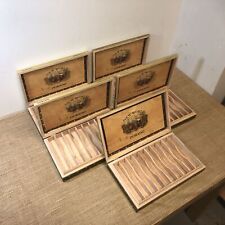 Lot of 5 Aj Fernandez Dorado Robusto Empty Wooden Cigar Boxes 10.75x6.5x2 #52 picture