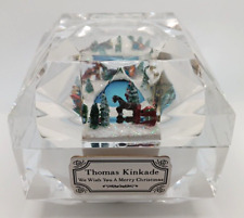 Thomas Kinkade Bradford Collection We Wish You A Merry Christmas Carol Music Box picture