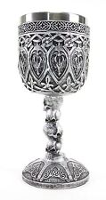Silver Royal Dragon Wine Goblet Skulls Medieval Collectible Home Decor Gift picture