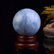 Natural polishing blue Kyanite ball sapphire crystal ball cure home decoration picture