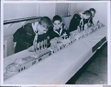 1957 16 Foot-Long Cake Shaped Like Train Cub Scout Troop 391 Boys 7X9 Photo picture