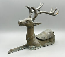 Vintage Antique Sarreid Bronze Deer Sculpture Figurine Patina 10in” picture