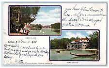 1901 Park Lane And Boat House View Buffalo New York NY Posted Antique Postcard picture