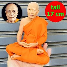 Lifelike Realistic Wax Figure Monk Statue Lp Sod WatPakNam 17C Thai Amulet 15392 picture