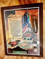 1963 D BU Nickel Roll & Vintage Jefferson The People Guard Their Rights Plaque picture
