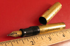 ANTIQUE GOLD FILLED SALZ SABRO 14K GOLD NIB FOUNTAIN PEN MONOGRAMMED NICE  picture