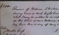 HISTORIC DOCUMENT FROM 1844; RECEIPT FOR $800; PERMISSION TO WORK 2 SLAVES picture