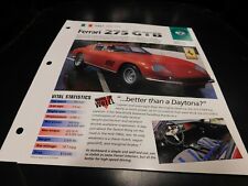1964-1968 Ferrari 275 GTB Spec Sheet Brochure Photo Poster 65 66 67  picture