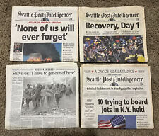 Seattle Post Intelligencer Seattle Times Sept 12 13 14, 2001 Newspaper (9/11/01) picture