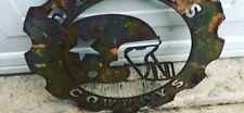 DALLAS COWBOYS Metal Helmet Gear Wall Art Sign Rough Rusty Rustic Look picture