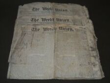 1851 THE WEEKLY UNION NEWSPAPER LOT OF 3 - CITY OF WASHINGTON - NP 2636 picture