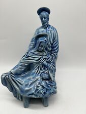 Vintage Atlantic Mold Co., Holy Family With Halos In Cobalt Glaze. RARE picture