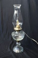 Vintage Glass Hurricane Lamp Electrified Nice picture
