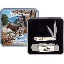 Remington 15693 Whitetails 2x Folding Knives Collector's Tin Set picture