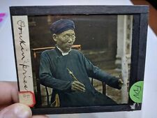 Colored Glass Magic Lantern Slide FDV RARE TONKIN PRIEST SOUTHEAST ASIA VIETNAM picture